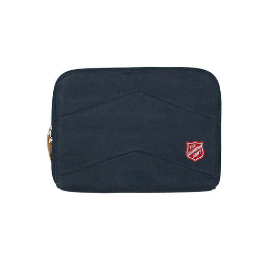 Tablet sleeve, navy, with Shield